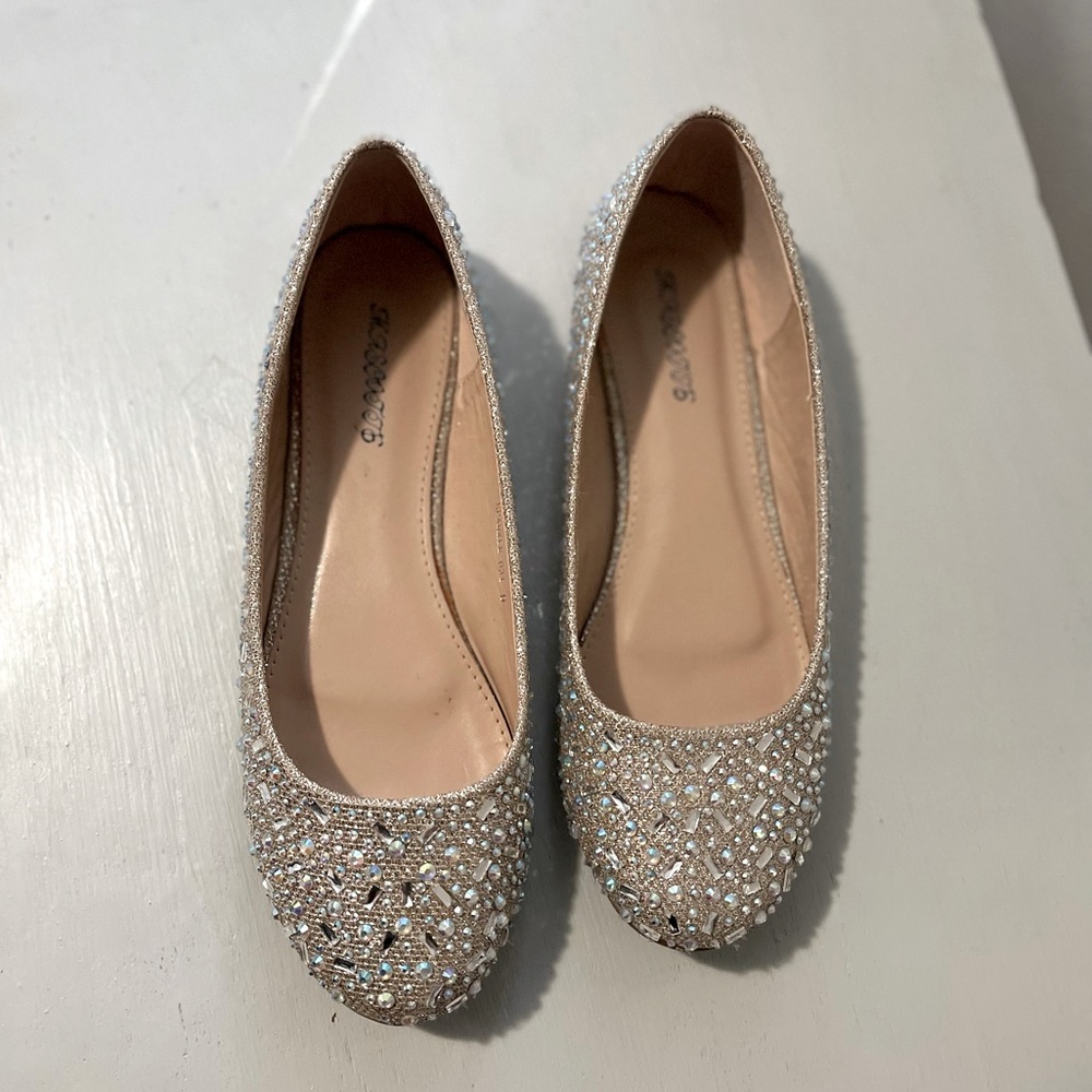 Womens flats sparkly rhinestone